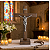 Cruz de Mesa Madeira Nobre Cristo Prateado 20cm Devocional - Imagem 3