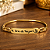 Bracelete Nossa Senhora de Nazaré Metal Dourado Fé Presente - Imagem 5