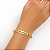 Bracelete Nossa Senhora de Nazaré Metal Dourado Fé Presente - Imagem 2