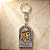 Chaveiro Religioso Jesus Cristo Bom Pastor Prata E Dourado Metal - Imagem 2
