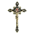 Cruz De Parede Com Medalha De Sao Bento Metal Resinado 24 Cm - Imagem 1