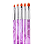 Kit 5 Pinceis para aplicação Unhas em Gel Lingua de gato e reto - Imagem 1