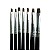 Kit 7 Pinceis para aplicação unhas em Gel Lingua de gato e reto - Imagem 1