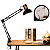 Luminária Pixar Luxo Articulada Metalizado cor Gold de Mesa com Garra - Imagem 1