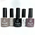 Esmalte em Gel 7,5ml Paleta Tons de Cinza Preto e Branco D&Z - Imagem 1
