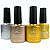kit Esmaltes em Gel Paleta Tons Metalicos Prata Dourado e Cobre D&Z - Imagem 3