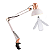 Kit Luminária Pixar Cromada Articulada + Lampada Pétala 45w - Imagem 1
