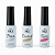 Kit 3 Esmaltes em Gel 10ml Metalizados Dourado Prata e Rose D&Z - Imagem 1