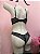 Conjunto Lingerie Luxy com Bojo e Calcinha Fio Duplo Azul com Rose - Imagem 2