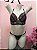 Conjunto Lingerie Luxy com Bojo e Calcinha Fio Duplo Azul com Rose - Imagem 3