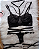 Conjunto Lingerie Dominadora PretoCompleto - Imagem 1