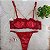 Conjunto lingerie Dama da Noite Corrente Vermelho - Imagem 4