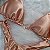 Conjunto Biquíni Luxo Cortininha Fio Rose Gold com argola ouro - Imagem 4