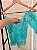 Pijama de Verão Short Doll Angels em Renda e Forro Verde - Imagem 3