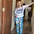 Pijama de Inverno Manga Longa Personagem Stich Florido - Imagem 4