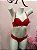 Conjunto Lingerie Laíla com bojo Vermelho com renda - Imagem 2
