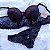 Conjunto Lingerie Luxy Preto com Vinho - Imagem 1