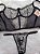 Conjunto Lingerie Afrodite Bordado Preto com Branco - Imagem 3