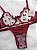 Conjunto Lingerie Aurora Vinho Tule e Bordado - Imagem 4