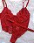 Conjunto Lingerie Hera Vermelho Cropped em tule e renda - Imagem 3