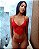 Conjunto Lingerie Hera Vermelho Cropped em tule e renda - Imagem 1