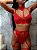Conjunto Lingerie Love Vermelho com Cinta Liga e Gargantilha - Imagem 2