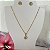 Conjunto Colar + Brinco Flor - Imagem 3