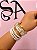 Conjunto de Pulseiras de Perola e Pingente de coração - Imagem 1