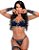 Conjunto Lingerie Catherine Completo Luva, Persex e saia Azul Marinho com Creme - Imagem 7