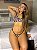 Conjunto Lingerie Cleópatra zebra Tule Transparente sem Bojo com Aro e Calcinha Fio Regulagem - Imagem 3