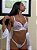 Conjunto Lingerie Cecília Branco com Pink em renda - Imagem 1