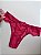 Calcinha Fio Dental Jasmine Avulsa em Renda Floral e Lacinho Frontal Pink - Imagem 1