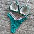 Conjunto Biquíni Jade Verde com Branco - Imagem 3