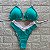 Conjunto Biquíni Jade Verde com Branco - Imagem 1