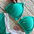 Conjunto Biquíni Jade Verde com Branco - Imagem 2