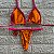Conjunto Biquíni Bahamas Marquinha Laranja com Pink - Imagem 1