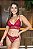 Conjunto Lingerie Amora Vermelho renda - Imagem 4
