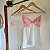 Baby Doll Tule Fatale Branco com Rosa - Imagem 1