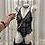 Body Sexy Dominante Preto com algema em corrente - Imagem 1
