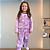 Pijama de inverno infantil em Soft Brilha no escuro Roxo - Imagem 1
