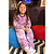 Pijama de inverno infantil em Soft Brilha no escuro Roxo - Imagem 2