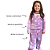 Pijama de inverno infantil em Soft Brilha no escuro Roxo - Imagem 3
