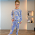 Pijama de inverno infantil em Soft Brilha no escuro Azul - Imagem 1