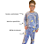 Pijama de inverno infantil em Soft Brilha no escuro Azul - Imagem 2