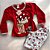 Pijama de inverno infantil Estampado- Pipoca - Imagem 2