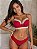 Conjunto Lingerie Vermelho com bolinhas brancas - Imagem 1