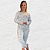 Pijama de inverno Feminino estampado em malha soft touch Azul - Imagem 2