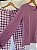 Pijama de Inverno Feminino Manga Longa Lilás - Imagem 5