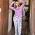 Pijama de Inverno Feminino Manga Longa Lilás - Imagem 5