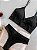 Conjunto Canelado Confort Top com bojo calcinha fio Preto - Imagem 1